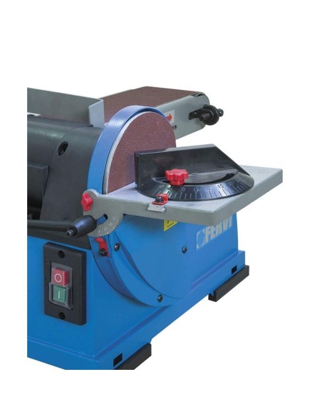 Levigatrice nastro 100 mm e disco 150 mm banco inclinabile combinata Fervi 0523