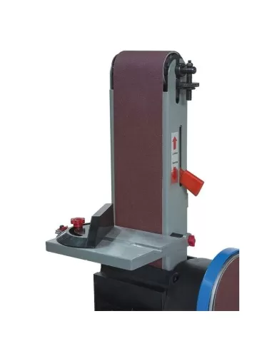 4 - Levigatrice nastro 100 mm e disco 150 mm banco inclinabile combinata Fervi 0523