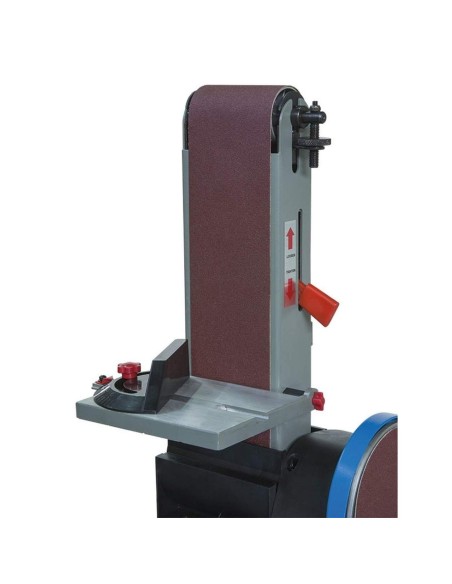 Levigatrice nastro 100 mm e disco 150 mm banco inclinabile combinata Fervi 0523