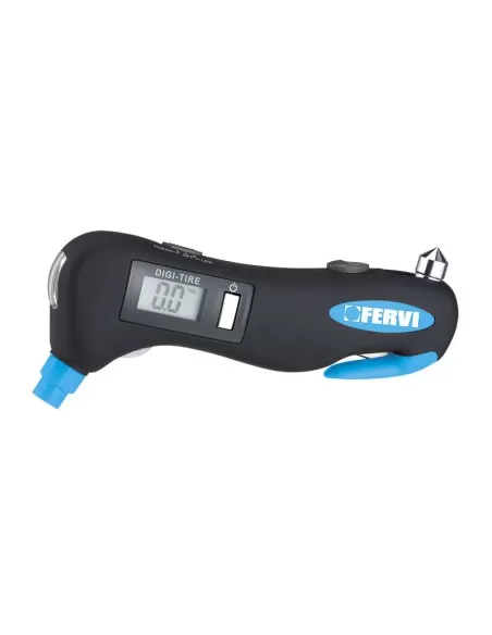 1 - Manometro misuratore digitale pressione pneumatici auto moto Fervi 0543
