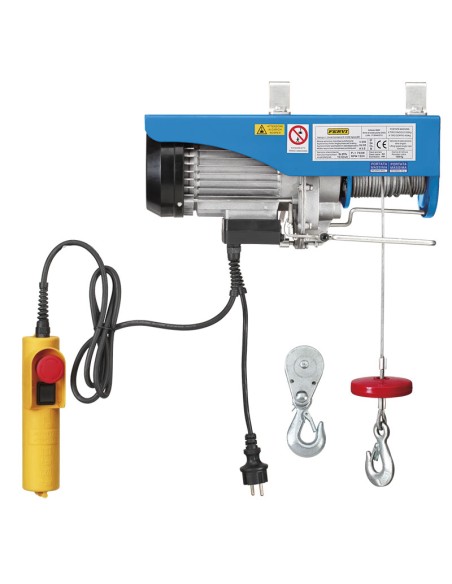 Paranco montacarichi argano elevatore elettrico 200/400 kg Fervi 0600