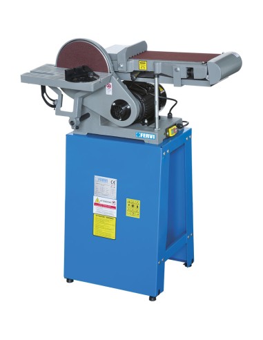 Levigatrice a nastro e disco inclinabile con banco Fervi 0662