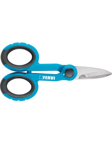 Forbice forbici per elettricista taglio spella filo cavo lama inox Fervi 0672/b