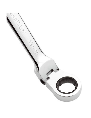 Serie 7 pz chiavi combinate con testa a cricchetto 8 - 19 mm Fervi 0690/07p