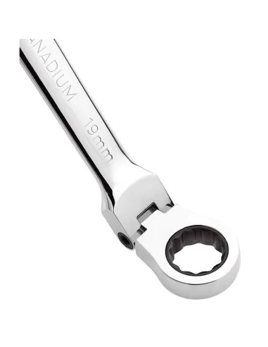 2 - Serie 7 pz chiavi combinate con testa a cricchetto 8 - 19 mm Fervi 0690/07p