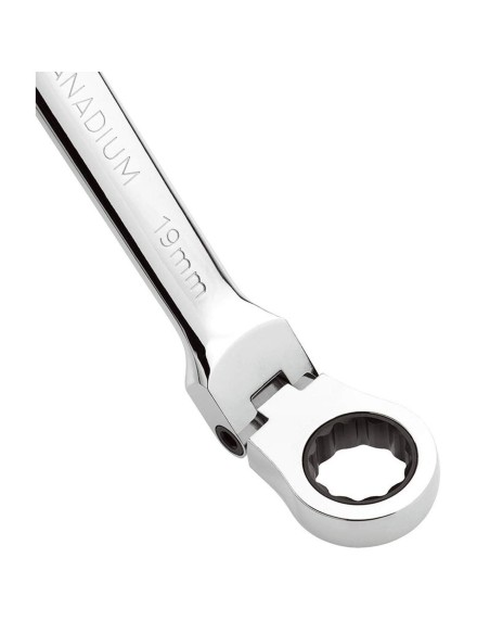 Serie 7 pz chiavi combinate con testa a cricchetto 8 - 19 mm Fervi 0690/07p