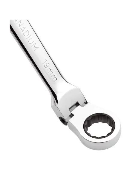 2 - Serie 7 pz chiavi combinate con testa a cricchetto 8 - 19 mm Fervi 0690/07p