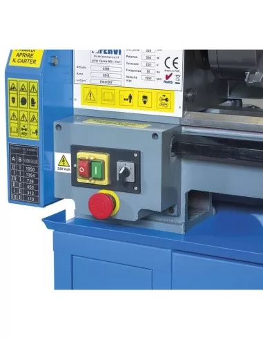 Tornio parallelo da banco ferro metallo Fervi 0708