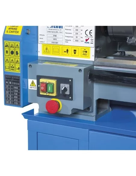Tornio parallelo da banco ferro metallo Fervi 0708