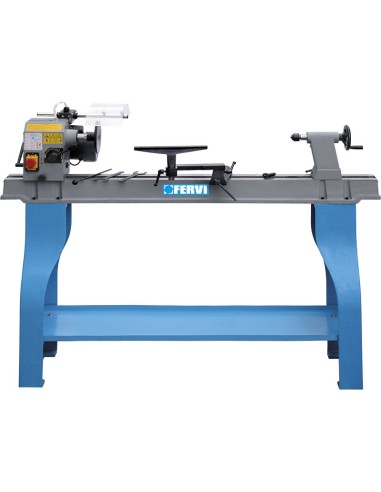 Tornio da legno 1100 mm con banco in ghisa Fervi 0758