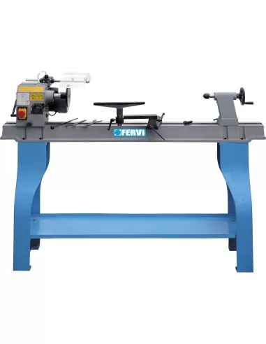 1 - Tornio da legno 1100 mm con banco in ghisa Fervi 0758
