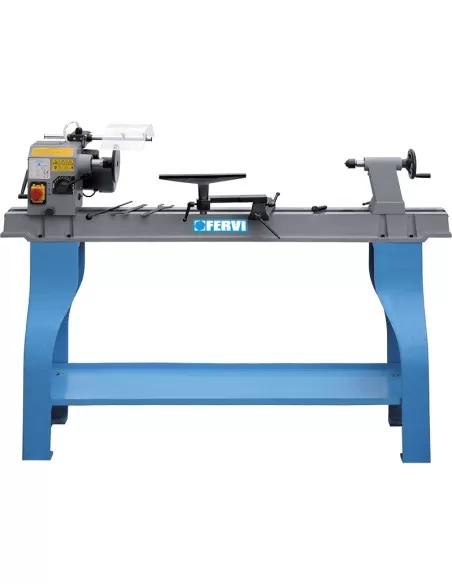 1 - Tornio da legno 1100 mm con banco in ghisa Fervi 0758