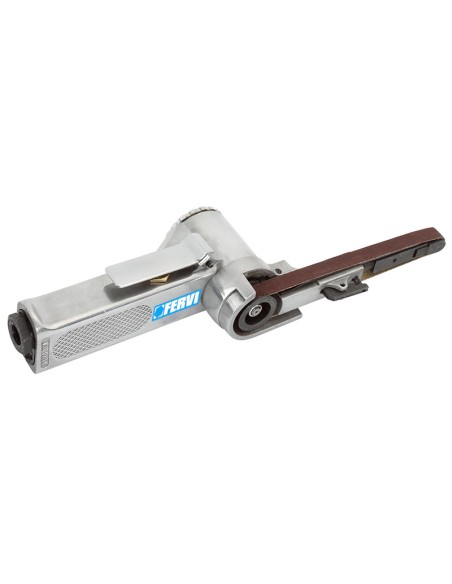Levigatrice pneumatica a nastro abrasivo 10x330 mm x compressore aria Fervi 0784