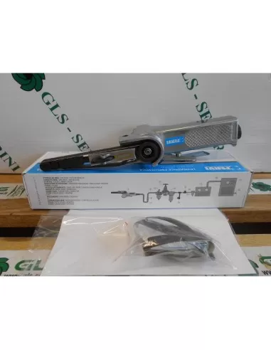 2 - Levigatrice pneumatica a nastro abrasivo 10x330 mm x compressore aria Fervi 0784