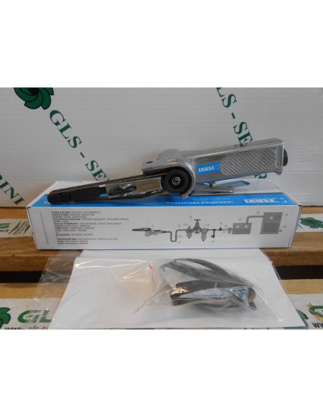 Levigatrice pneumatica a nastro abrasivo 10x330 mm x compressore aria Fervi 0784