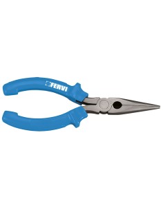 Pinze pinza a becchi mezzi tondi lunghi dritti 160 mm Fervi 0812