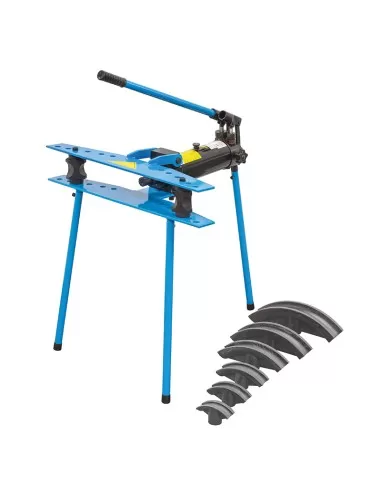 1 - Curvatubi piegatubi 10 ton manuale idraulica 6 matrici 1/2" - 2" Fervi 0893