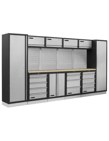 Arredamento modulare officina mobili banchi armadi cassettiere Fervi a007a