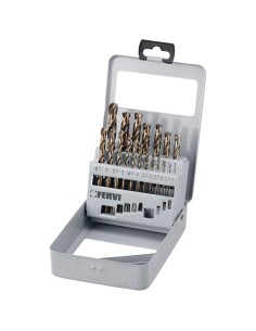 Serie 19 pz punte in hss rettificate cobalto x trapano 1-10 mm Fervi p067