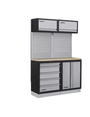 Arredamento modulare officina mobili banchi armadi cassettiere Fervi a007m