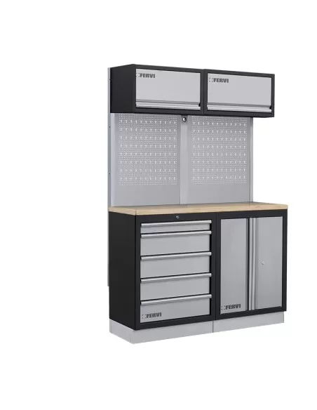 Arredamento modulare officina mobili banchi armadi cassettiere Fervi a007m