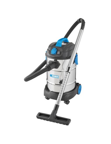 1 - Aspiratore aspirapolvere aspiraliquidi industriale 30l Fervi a040/30a