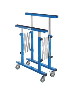 Supporto cavalletto estensibile regolabile con ruote x carrozzeria Fervi s017