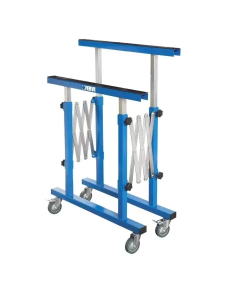 1 - Supporto cavalletto estensibile regolabile con ruote x carrozzeria Fervi s017