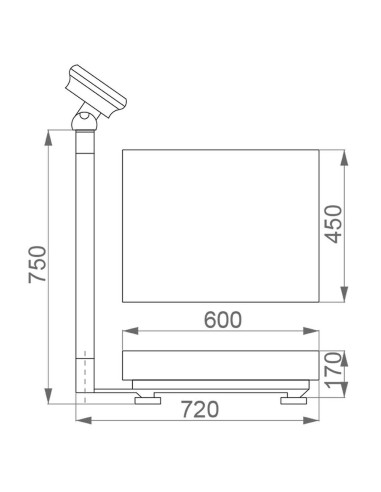 Bilancia elettronica digitale industriale contapezzi 150 kg Fervi b004/150