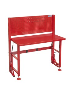 Banco da lavoro richiudibile in acciaio officina utensili Fervi b019