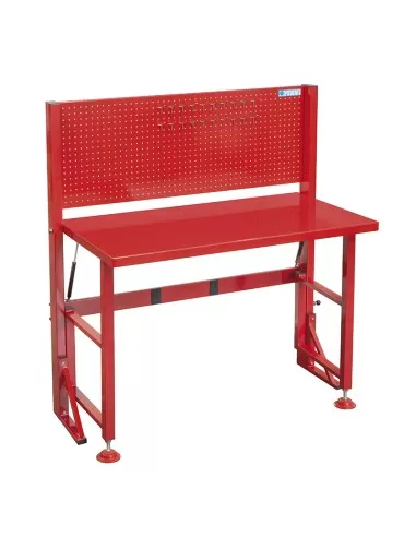 1 - Banco da lavoro richiudibile in acciaio officina utensili Fervi b019