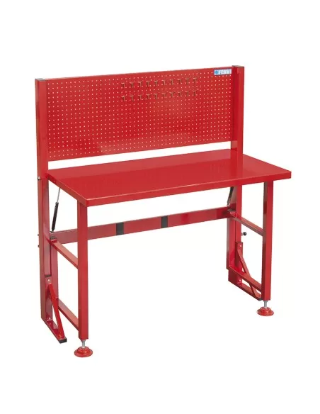 1 - Banco da lavoro richiudibile in acciaio officina utensili Fervi b019