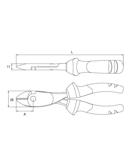 2 - TRONCHESE A GRANDE EFFETTO TAGLIENTE DIAGONALE IN ACCIAIO 180 MM FERVI BE32/18