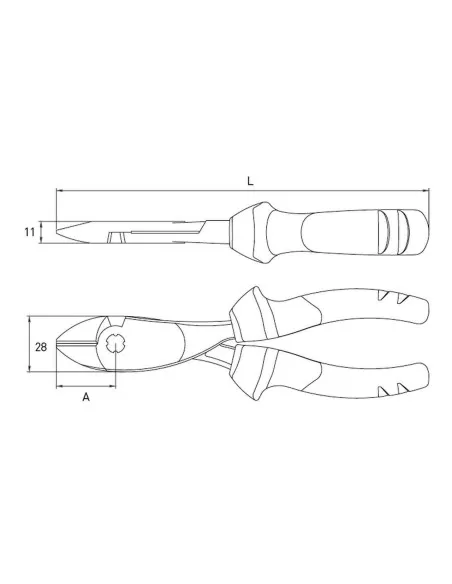 2 - TRONCHESE A GRANDE EFFETTO TAGLIENTE DIAGONALE IN ACCIAIO 180 MM FERVI BE32/18