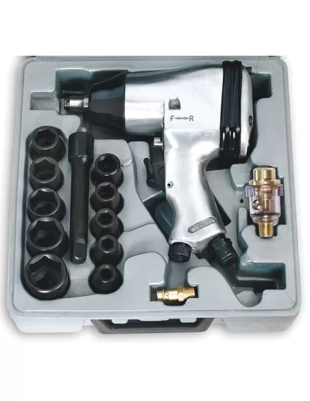 1 - Set avvitatore ad impulsi pneumatico pistola aria compressa 1/2" Fervi 0044