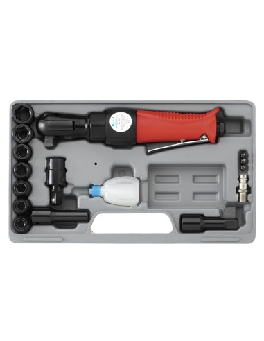 Avvitatore aria pneumatico a cricchetto con set di bussole 1/2" 65 nm Fervi 0046