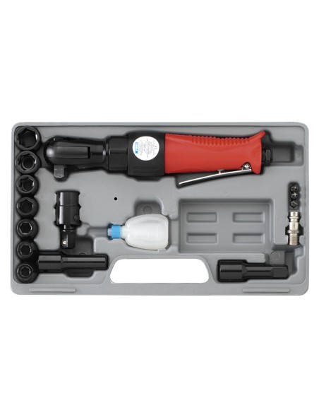 Avvitatore aria pneumatico a cricchetto con set di bussole 1/2" 65 nm Fervi 0046