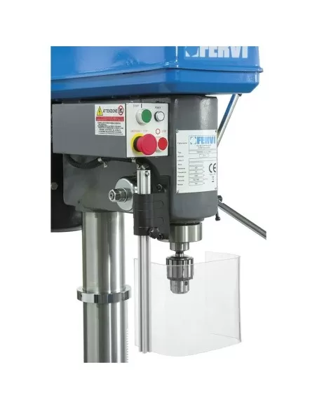 2 - Trapano a colonna da ferro trifase trasmissione a cinghia 400v 1,5 kw Fervi t032 2 - Trapano a colonna da ferro trifase trasmissione a cinghia 400v 1,5 kw Fervi t032