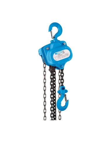 Paranco manuale a catena 1 ton alzata 3 m sollevatore 1000kg argano Fervi 0056/1