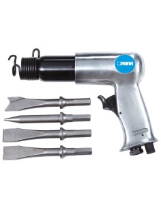 Martello scalpellatore pneumatico aria con 4 scalpelli esagonali Fervi 0059