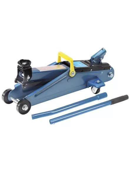 1 - Cric sollevatore martinetto idraulico  in acciaio 2 ton Fervi 0060