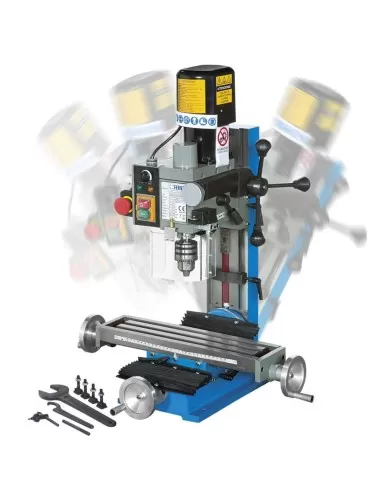 Trapano fresa da banco inclinabile ad ingranaggi Fervi t058