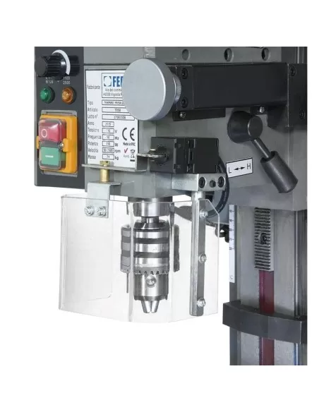 Trapano fresa da banco inclinabile ad ingranaggi Fervi t058