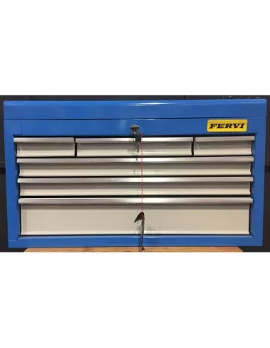 2 - Cassetta cassettiera porta attrezzi utensili 6 cassetti Fervi c900/a