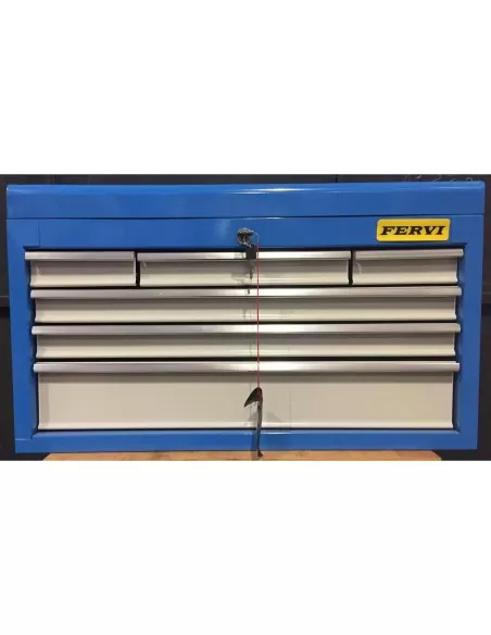 2 - Cassetta cassettiera porta attrezzi utensili 6 cassetti Fervi c900/a