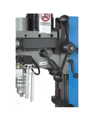 Trapano fresa da banco inclinabile ad ingranaggi Fervi t058