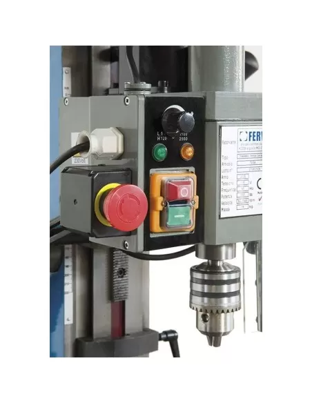 Trapano fresa da banco inclinabile ad ingranaggi Fervi t058