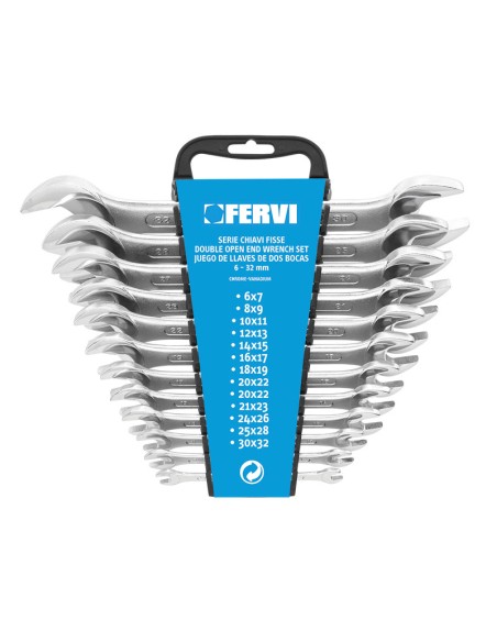 Set kit 12 pz chiavi metriche fisse Fervi 0222