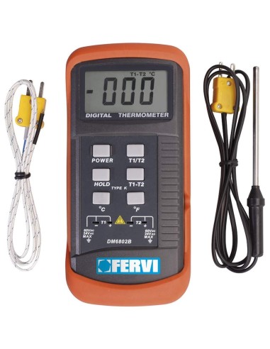 Misuratore temperatura termometro digitale portatile con sonda Fervi t063
