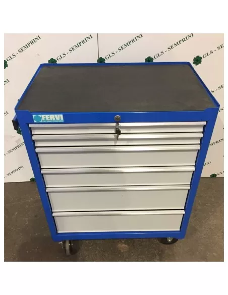 Carrello cassettiera porta utensili attrezzi officina Fervi c900/b